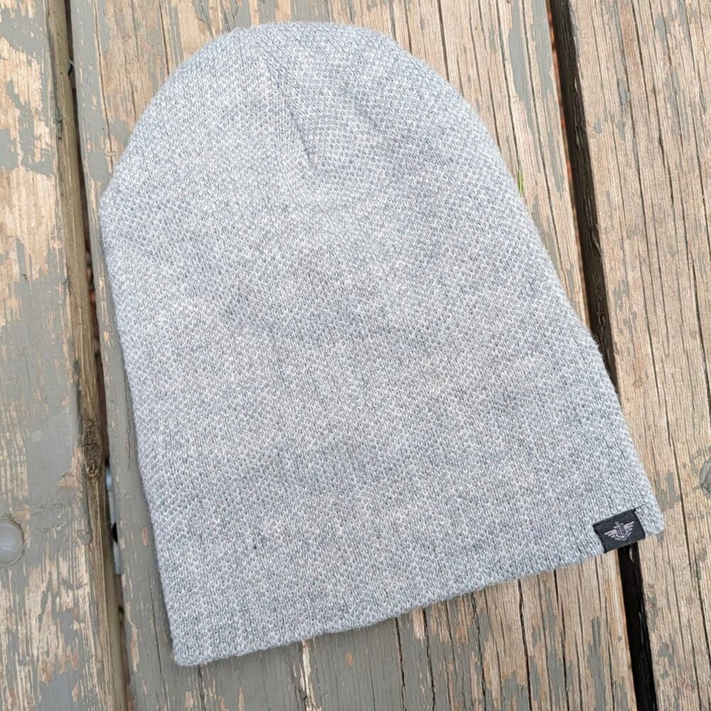 Title: Dockers Mens Grey Knit Beanie Winter Hat Thermal Fleece Lined Skull Cap